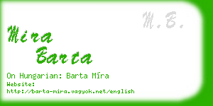 mira barta business card