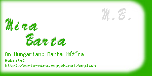 mira barta business card